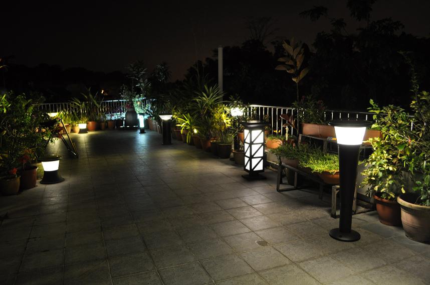 Solar Lawn Lamps need no external electrical connection.